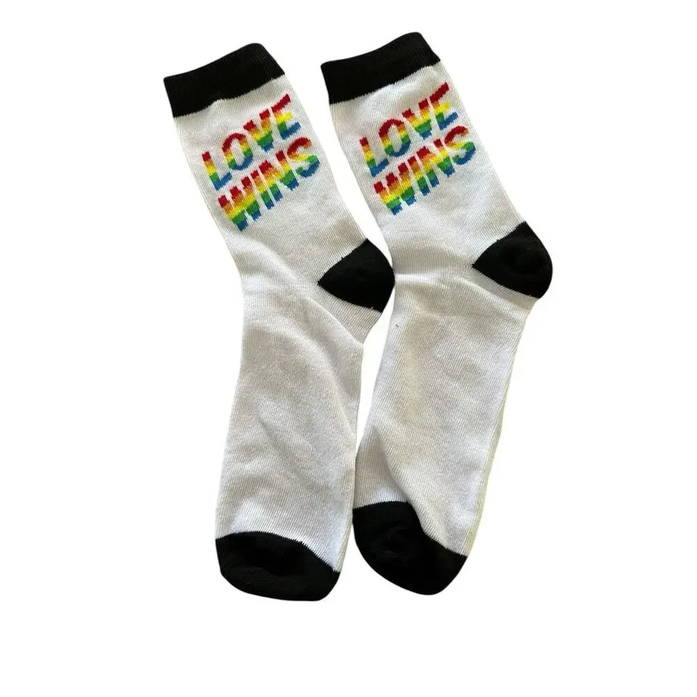 Love Wins Unisex Crew Socks - Love (One Size Fits Most)